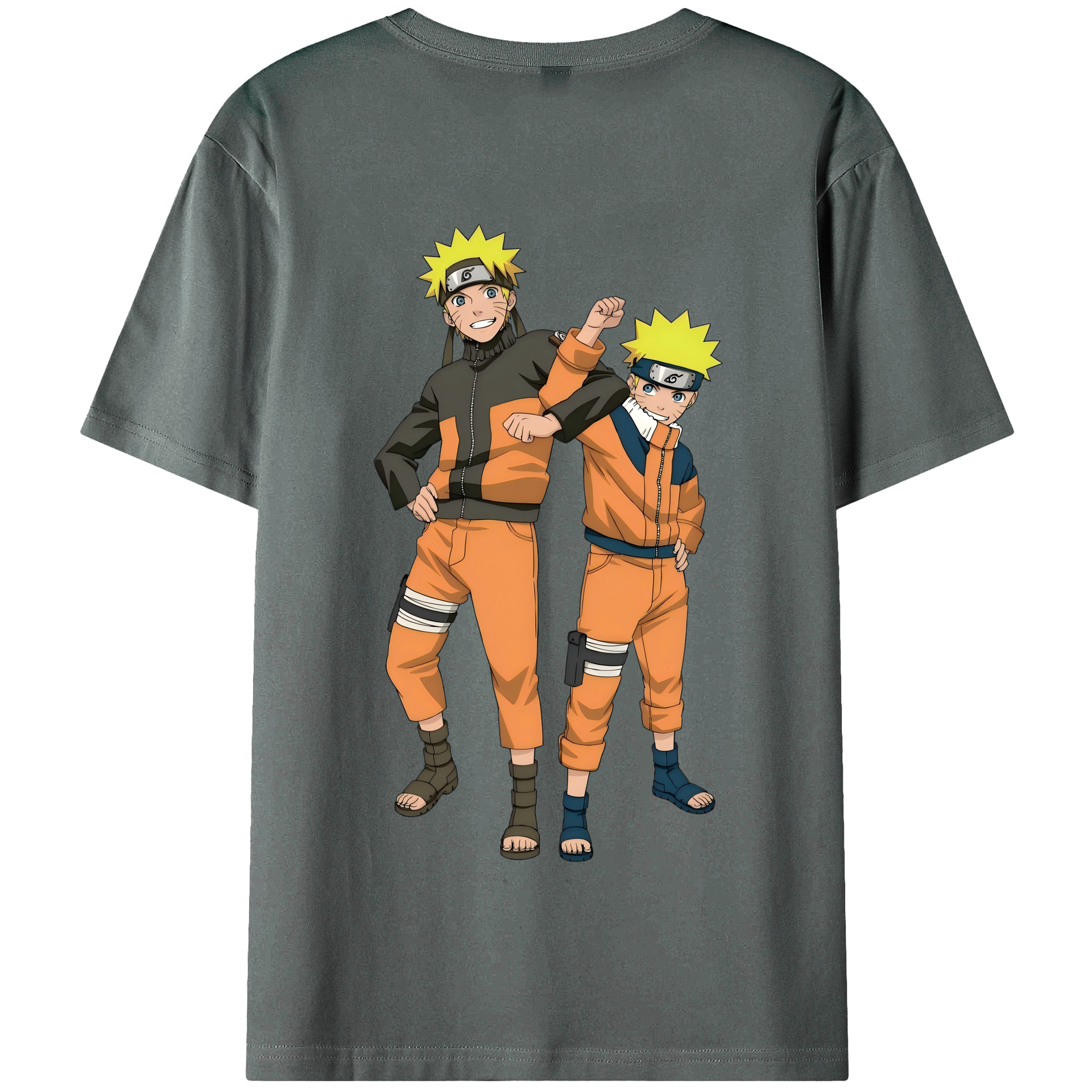 （画像用） NARUTO -ナルト- うずまき ナルト Uzumaki Naruto 綿100％半袖Tシャツ（背面プリント）